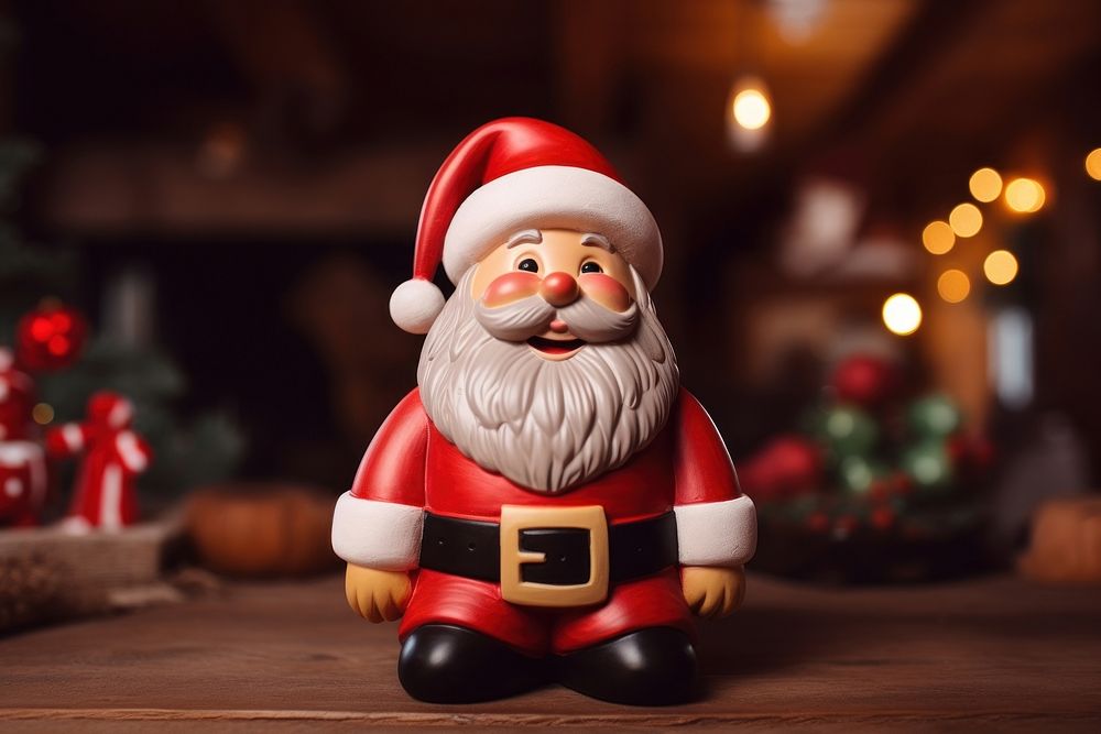 Toy christmas figurine wood. AI generated Image by rawpixel.