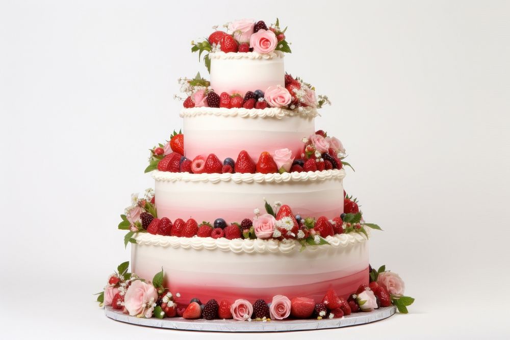 Wedding cake dessert cream. AI generated Image by rawpixel.