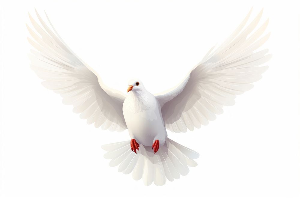 Animal white bird dove. AI generated Image by rawpixel.