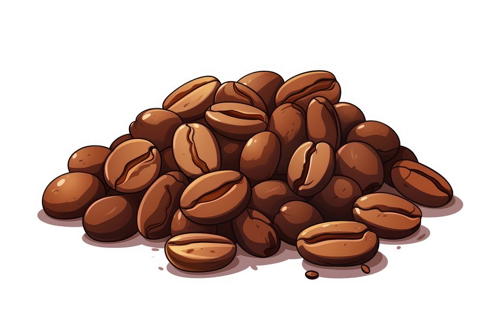 Coffee cartoon food nut. AI generated Image by rawpixel.