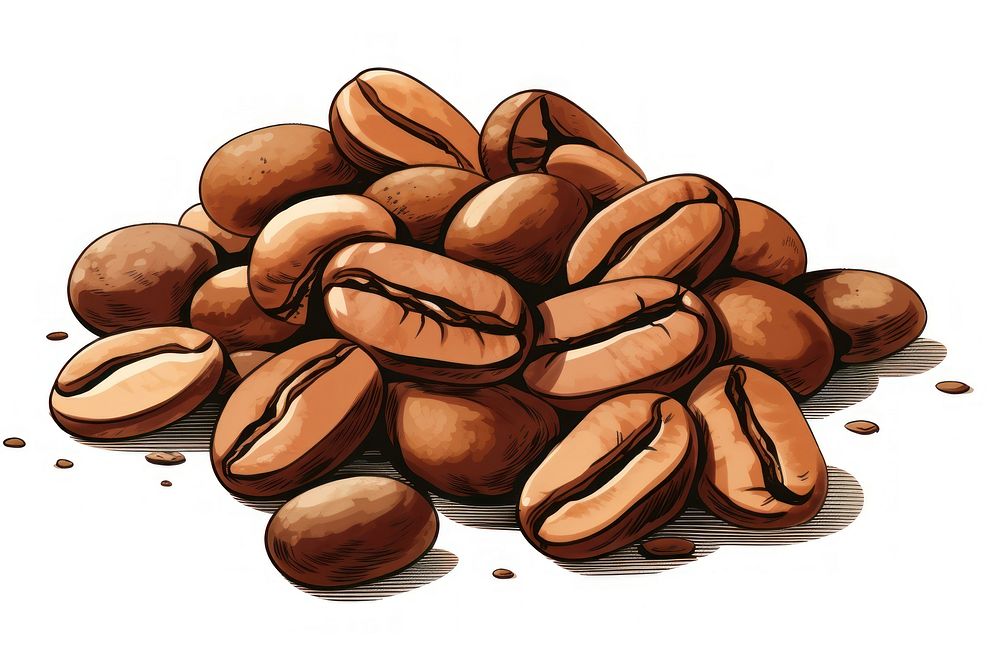 Coffee cartoon food nut. AI generated Image by rawpixel.
