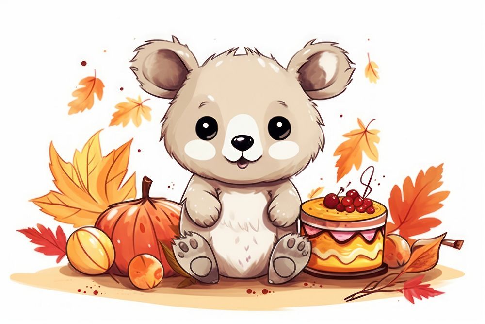 Thanksgiving mammal animal plant. AI generated Image by rawpixel.
