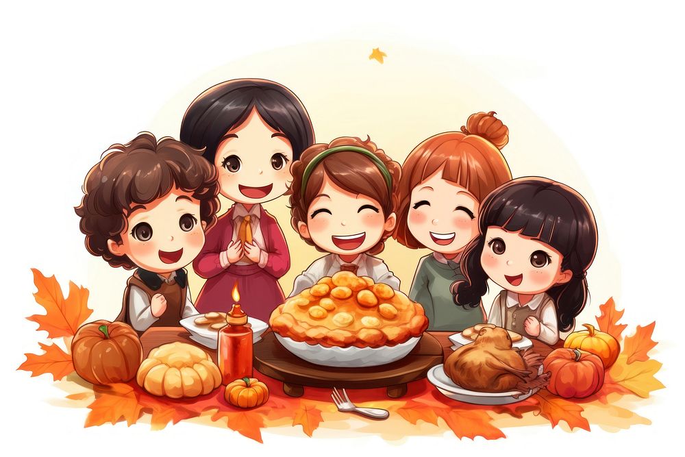 Thanksgiving celebration cute food. AI generated Image by rawpixel.
