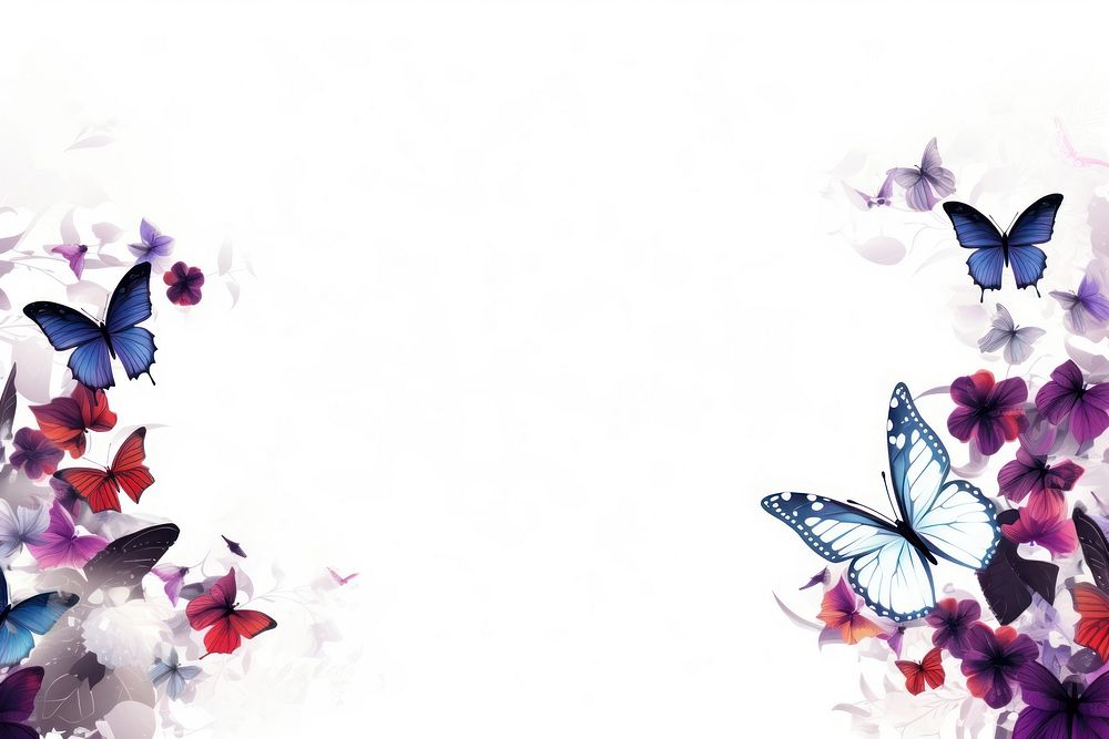 Butterfly flower insect purple. AI generated Image by rawpixel.