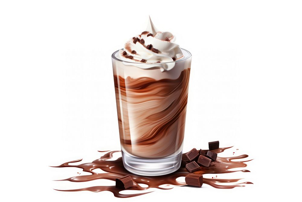 Milk milkshake chocolate dessert. AI generated Image by rawpixel.