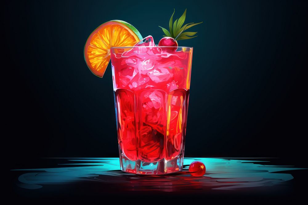 Cocktail fruit drink food. AI generated Image by rawpixel.