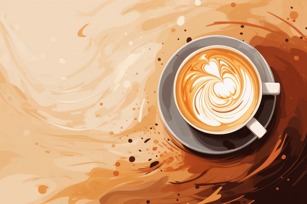 Coffee latte backgrounds drink. AI generated Image by rawpixel.