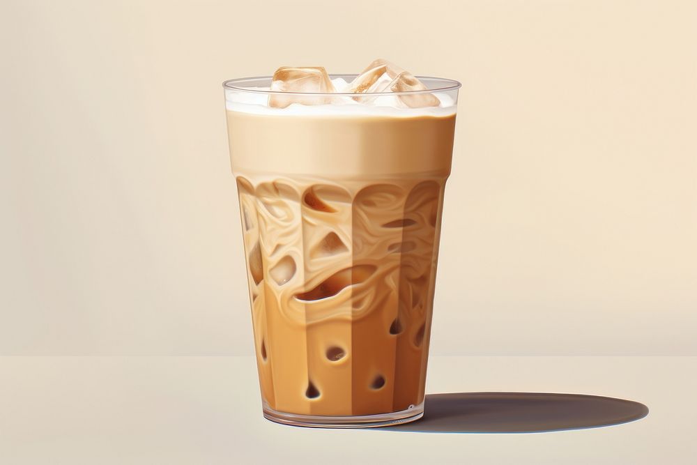 Coffee drink latte glass. AI generated Image by rawpixel.