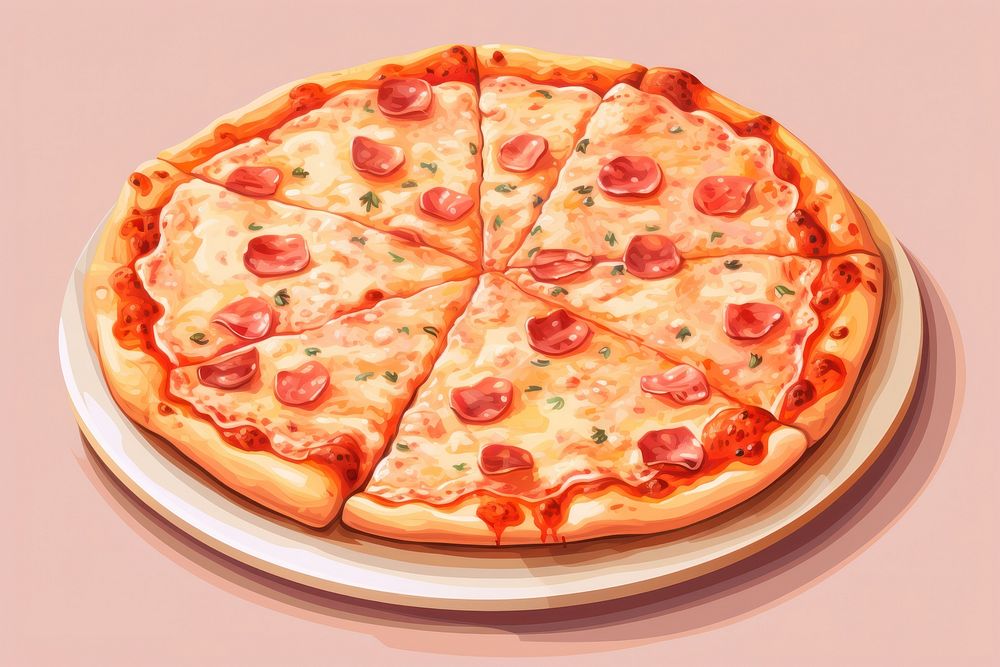 Pizza food meal pepperoni. AI generated Image by rawpixel.