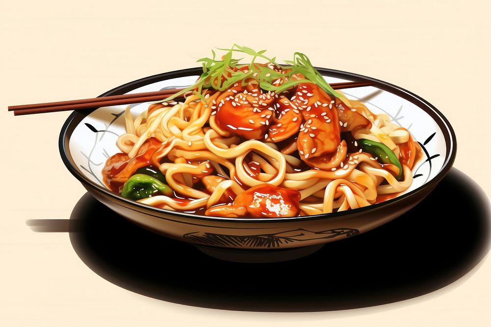 Food chopsticks meal dish. AI generated Image by rawpixel.