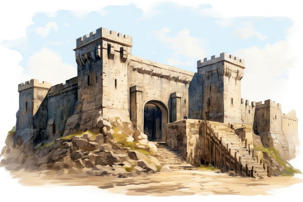 Building architecture ancient castle. AI generated Image by rawpixel.