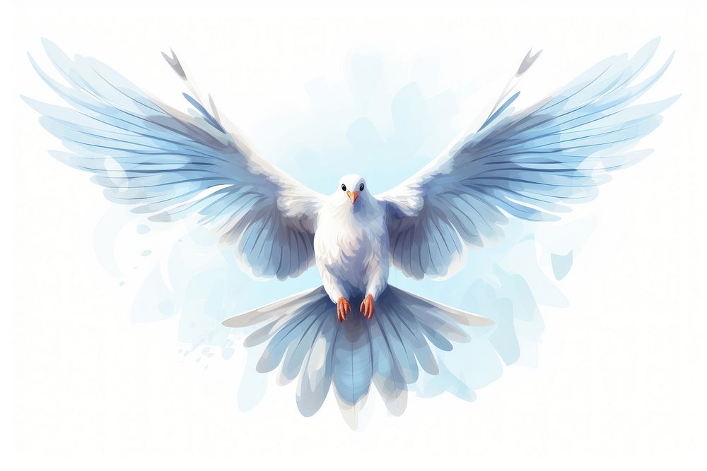 Animal flying white bird. AI generated Image by rawpixel.