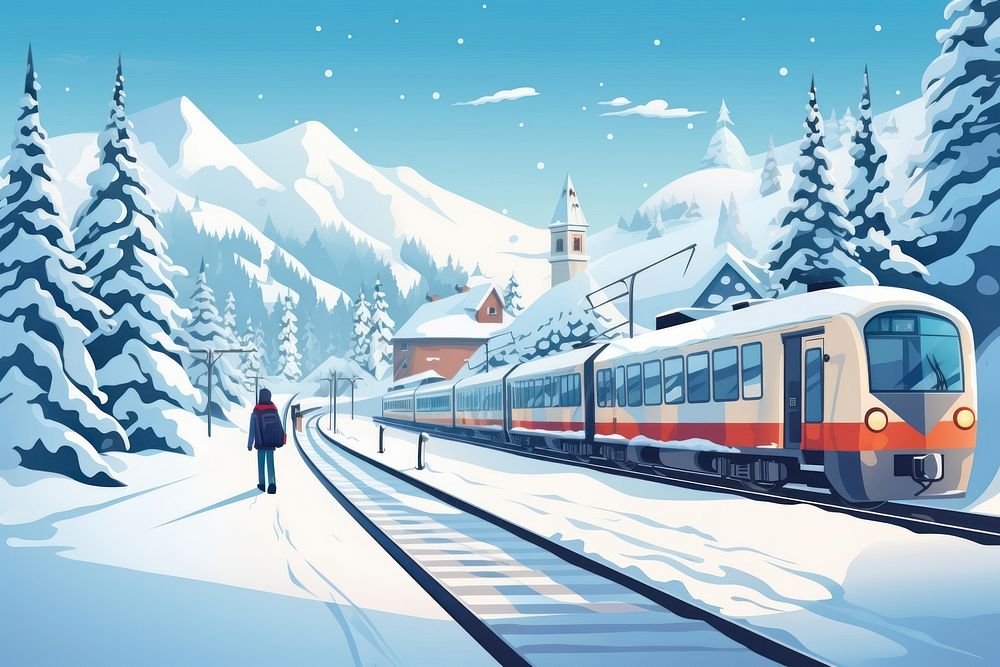 Outdoors railway vehicle travel. AI generated Image by rawpixel.
