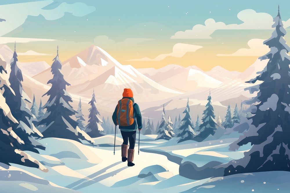 Adventure backpack outdoors walking. AI generated Image by rawpixel.