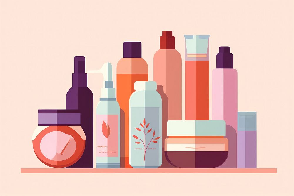 Cosmetics bottle beauty product container. AI generated Image by rawpixel.