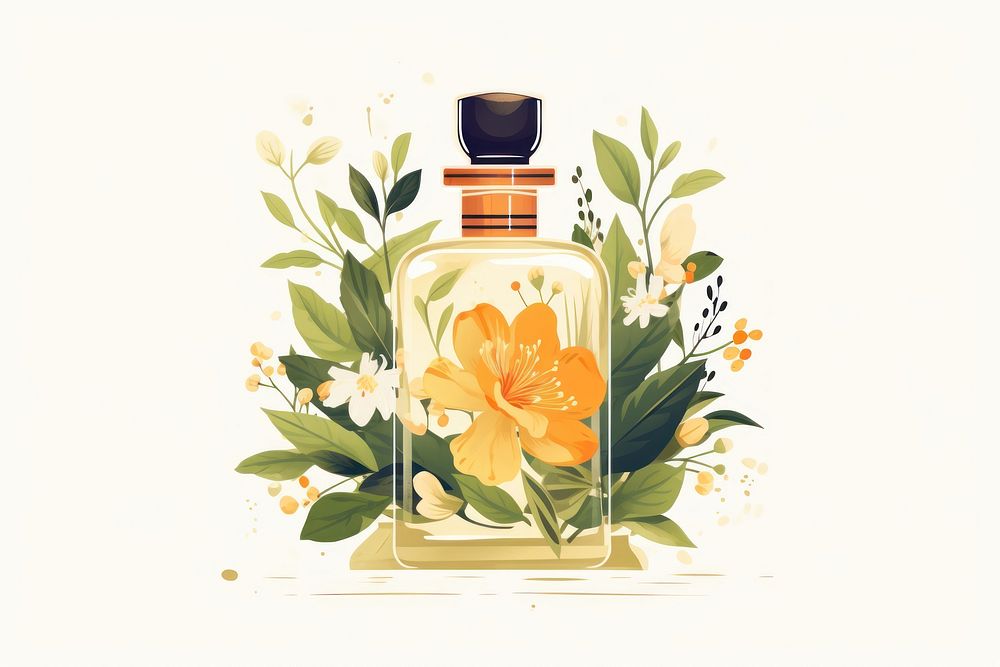 Perfume bottle plant creativity. AI generated Image by rawpixel.