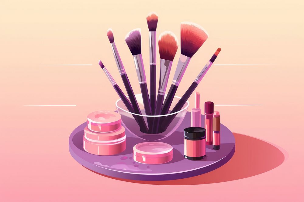 Brush cosmetics tool paintbrush. AI generated Image by rawpixel.