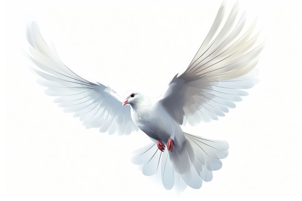 Animal flying white bird. AI generated Image by rawpixel.