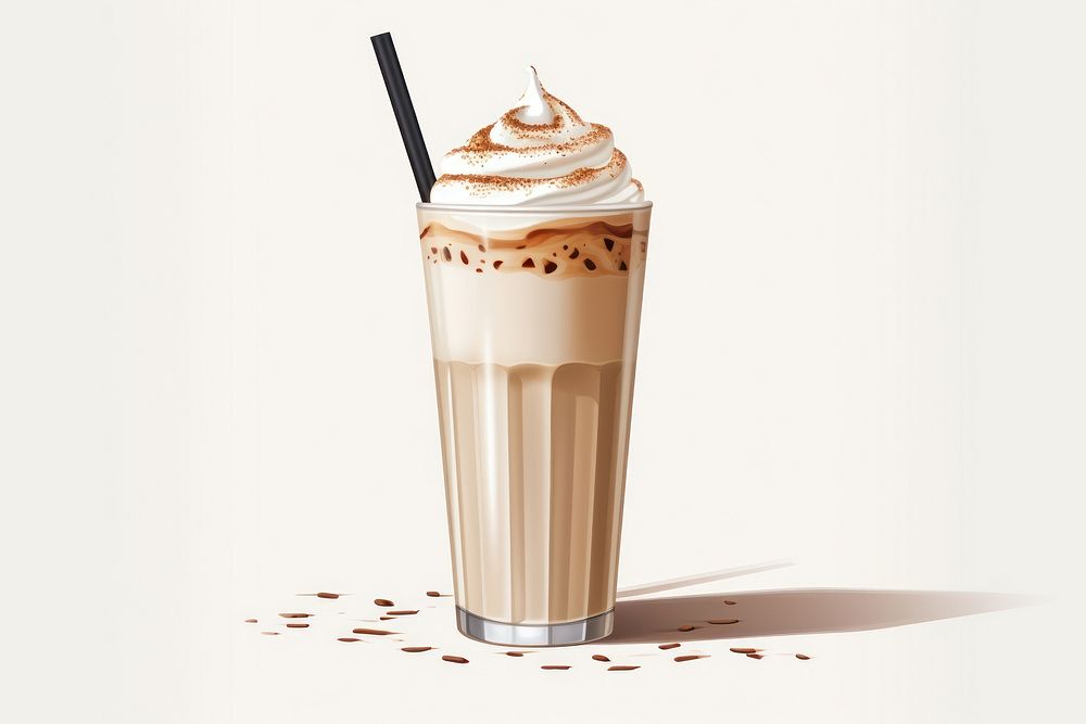 Milkshake dessert drink cream. AI generated Image by rawpixel.