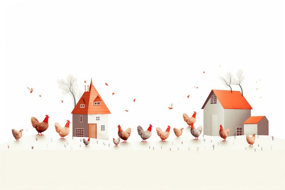 Chicken outdoors animal bird. AI generated Image by rawpixel.