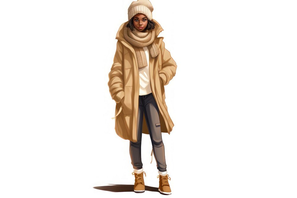 Overcoat fashion winter white. AI generated Image by rawpixel.