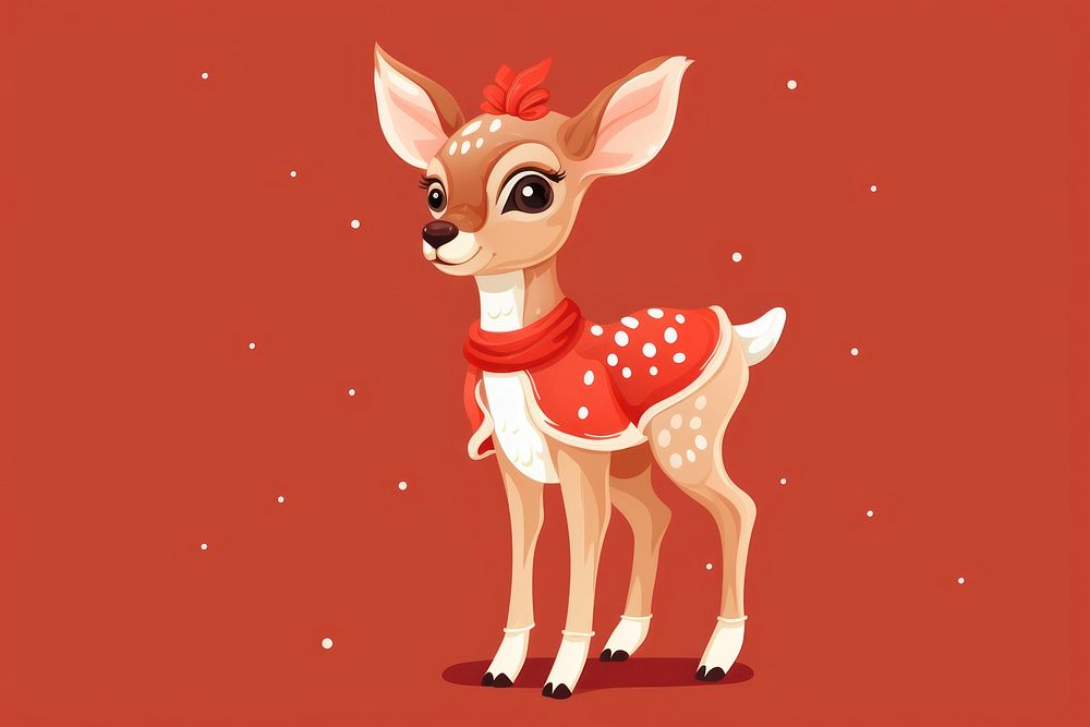 Christmas animal mammal red. AI generated Image by rawpixel.