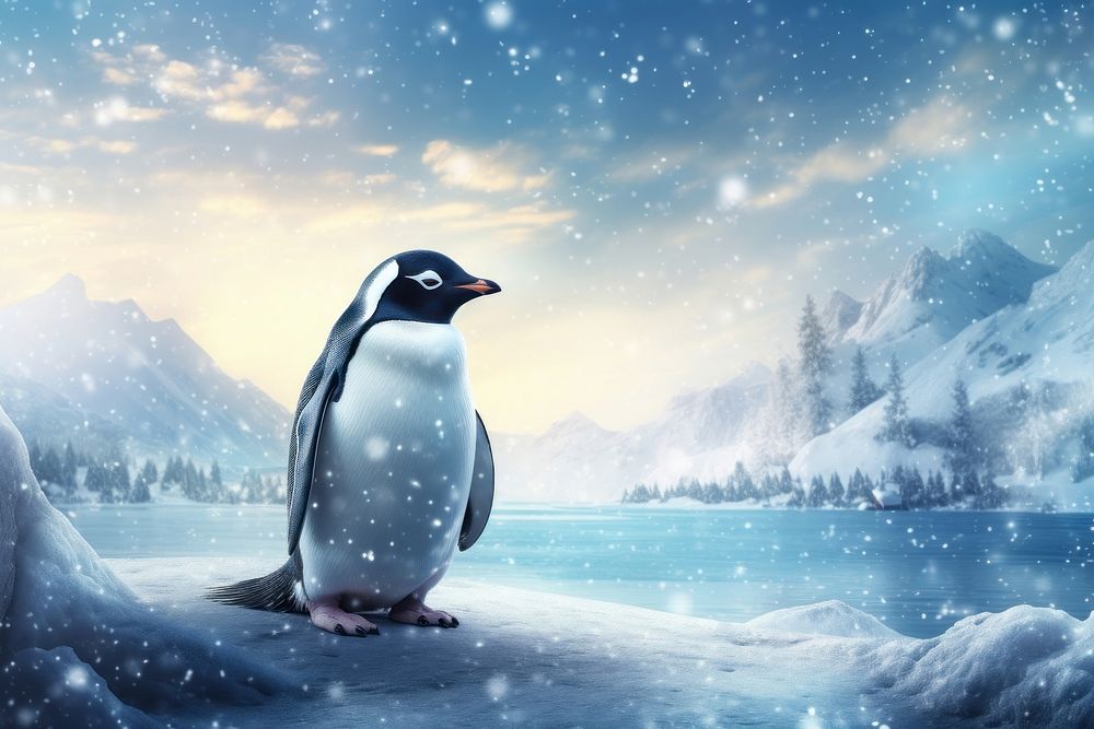 Outdoors penguin nature winter. 