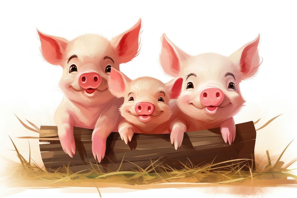 Pig animal mammal agriculture. AI generated Image by rawpixel.