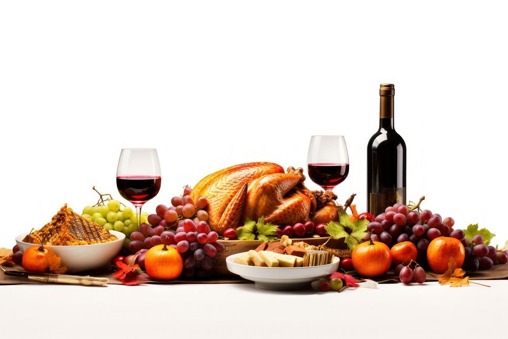 Thanksgiving celebration dinner glass. AI generated Image by rawpixel.