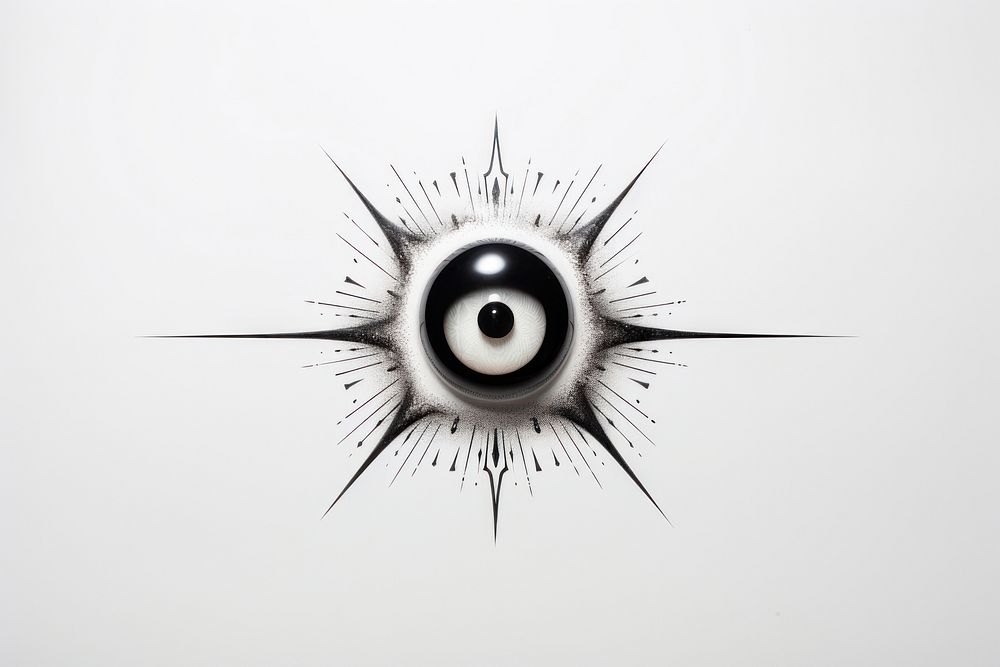 Illustrated eyelash drawing circle. AI generated Image by rawpixel.