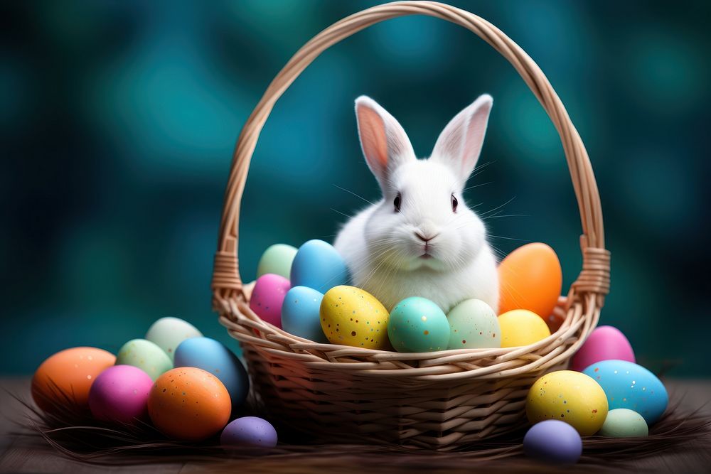 Egg basket animal mammal. AI generated Image by rawpixel.