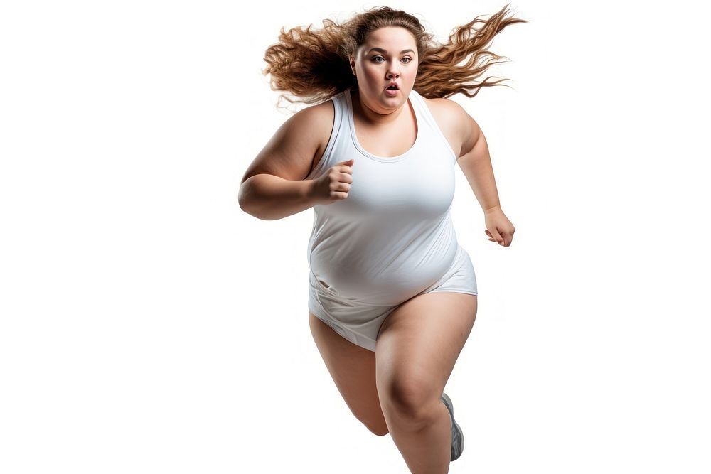 Running adult white white background. AI generated Image by rawpixel.