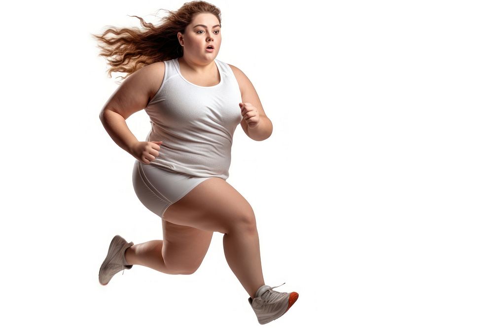 Running jogging adult white background. AI generated Image by rawpixel.