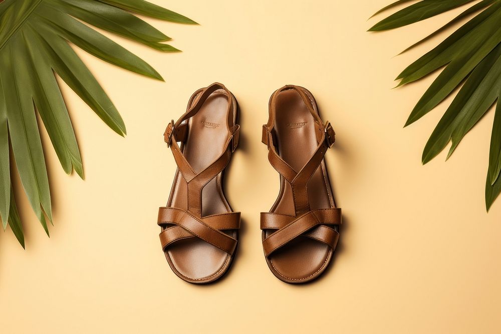 Footwear fashion sandal plant. AI generated Image by rawpixel.