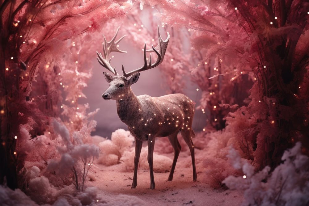 Christmas wildlife forest animal. AI generated Image by rawpixel.
