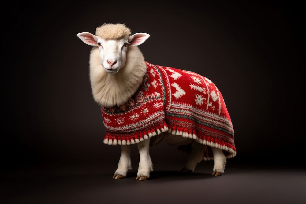 Sheep livestock sweater mammal. AI generated Image by rawpixel.