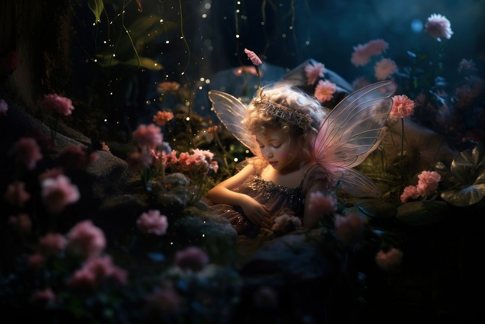 Flower nature fairy plant. AI generated Image by rawpixel.