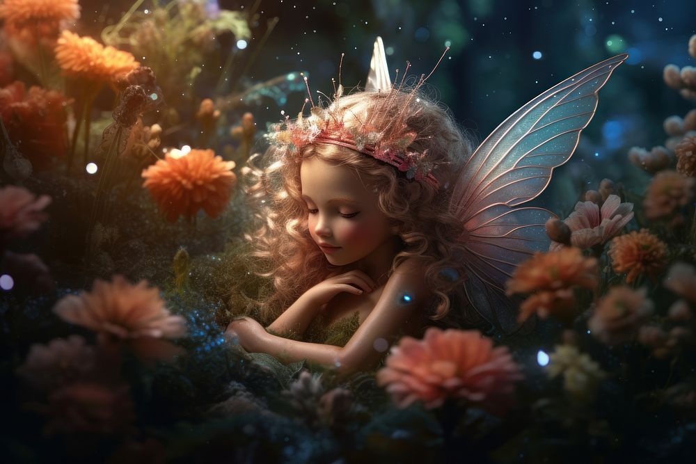 Flower fairy plant representation. AI generated Image by rawpixel.