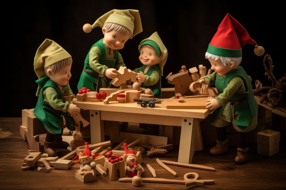 Toy christmas family baby. AI generated Image by rawpixel.