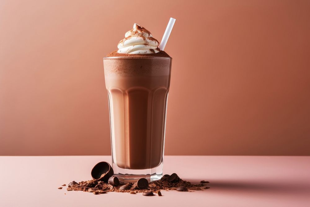 Milkshake chocolate smoothie dessert. AI generated Image by rawpixel.