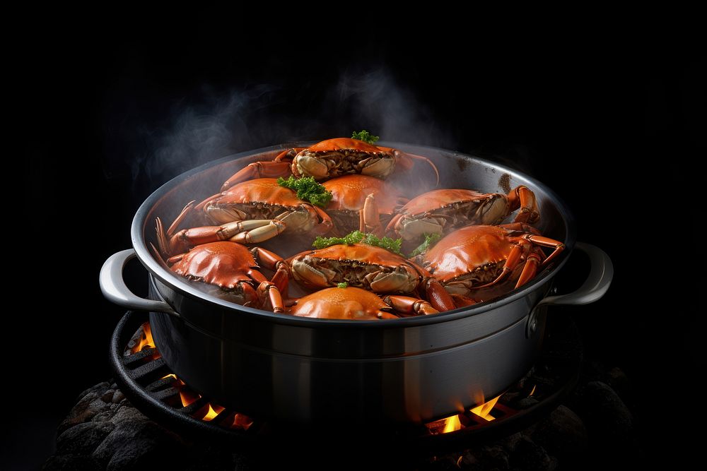 Grilling seafood boiling cooking. AI generated Image by rawpixel.