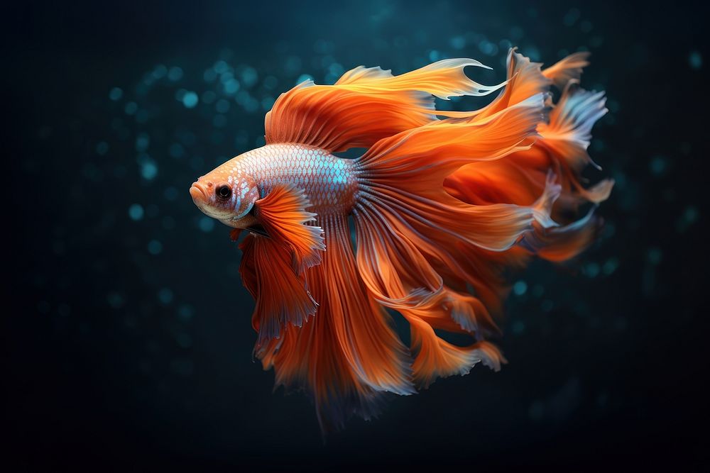 Goldfish aquatic animal underwater. AI generated Image by rawpixel.