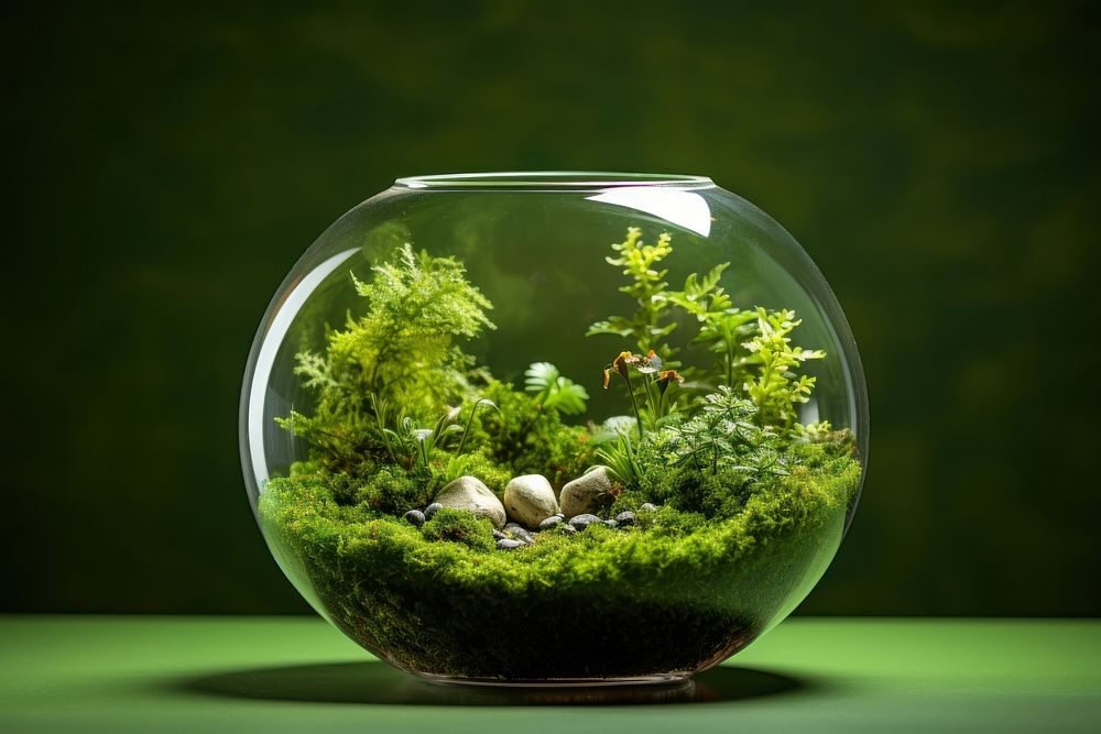 Aquarium nature plant glass. AI generated Image by rawpixel.