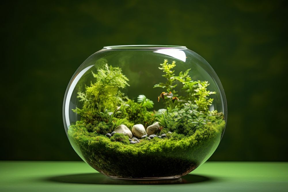 Aquarium nature plant glass. 