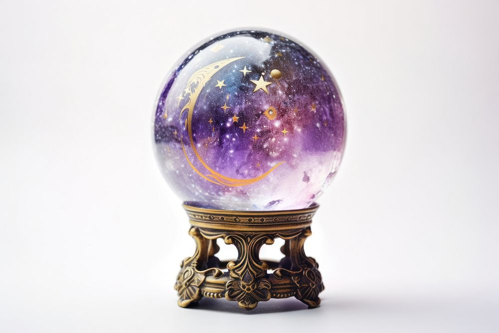 Astronomy crystal sphere purple. AI generated Image by rawpixel.