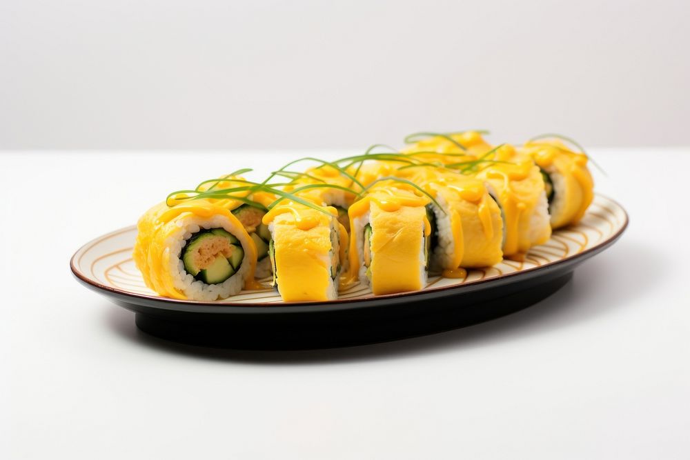 Sushi platter plate food. AI generated Image by rawpixel.