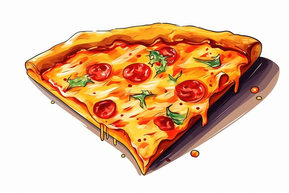Pizza food slice pepperoni. AI generated Image by rawpixel.