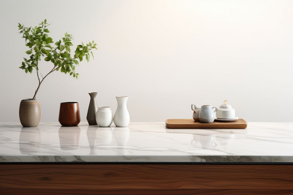 Furniture table vase kitchen counter. AI generated Image by rawpixel.