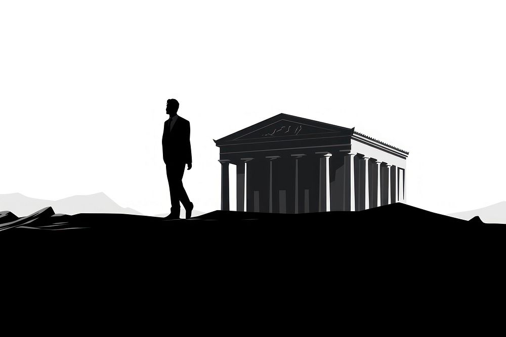 Silhouette architecture building temple. AI generated Image by rawpixel.