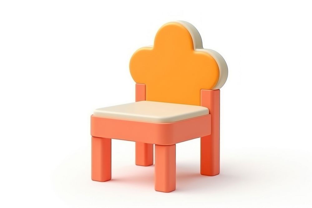 Chair furniture toy white background. AI generated Image by rawpixel.